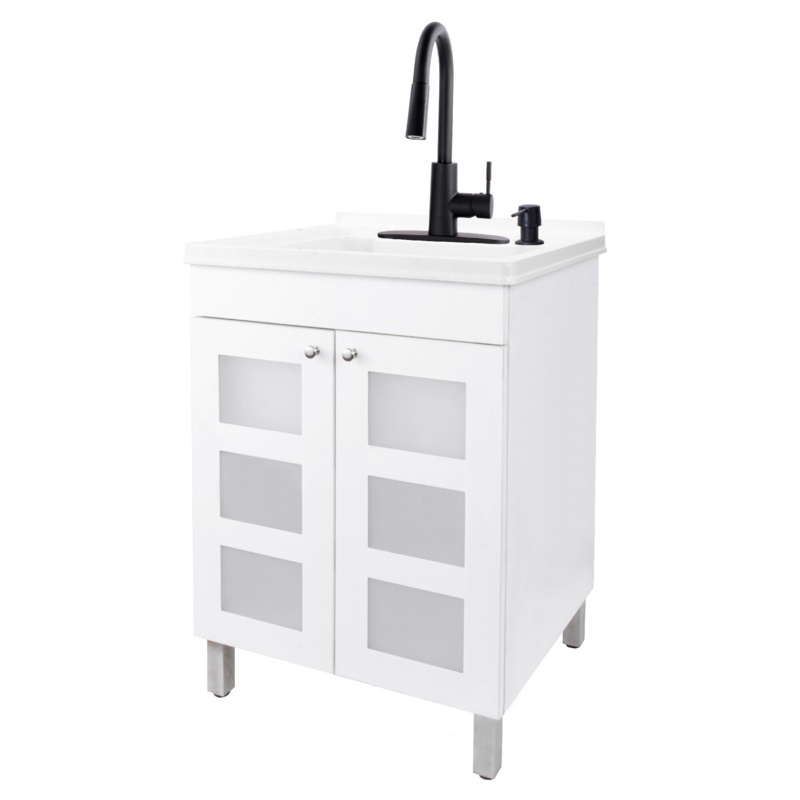 Hamed 24" W x 21.75" D x 49.75" H Single Laundry Room Vanity Set