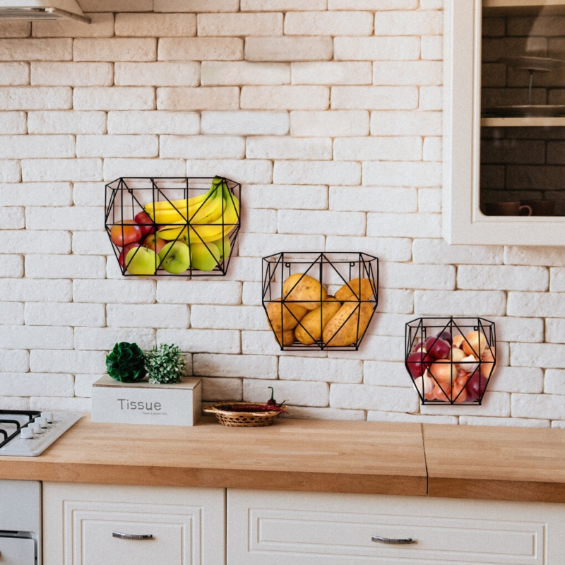 Wall-Hanging Wire Fruit Basket