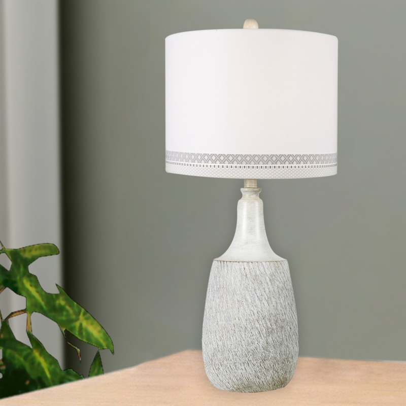 Hammered Metal Table Lamp with Brushed Steel Base