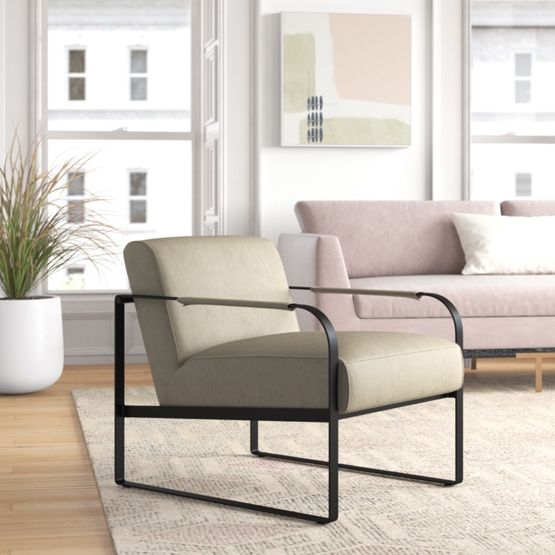 Harrod 25" Genuine Leather Armchair