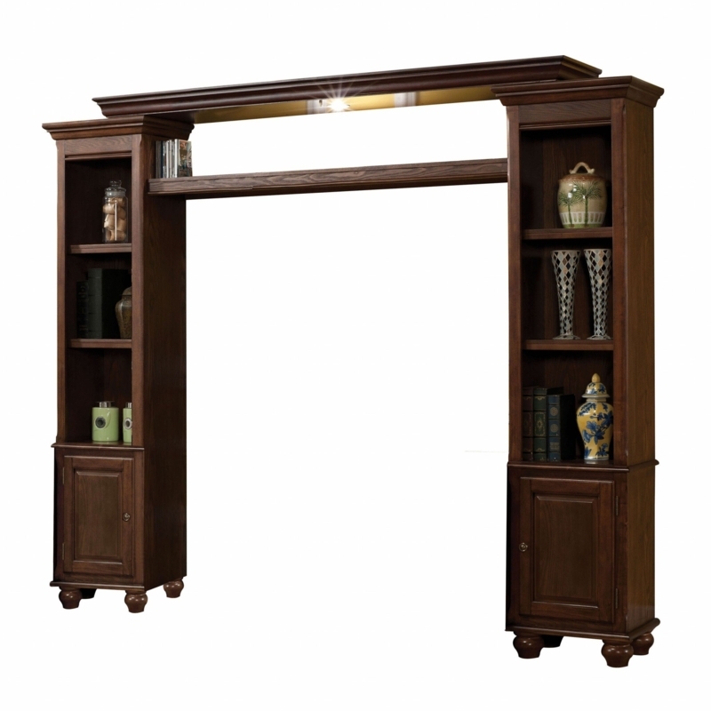 Transitional Living Room Collection with Lighted Shelf Bridge