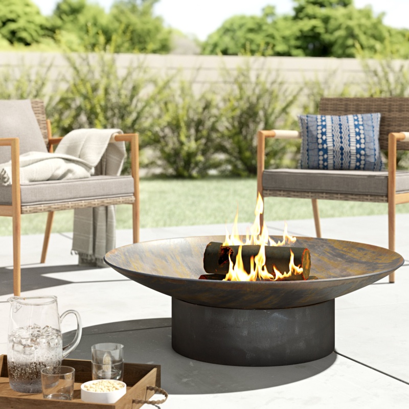 Hartlepool Steel Wood Burning Outdoor Fire Pit