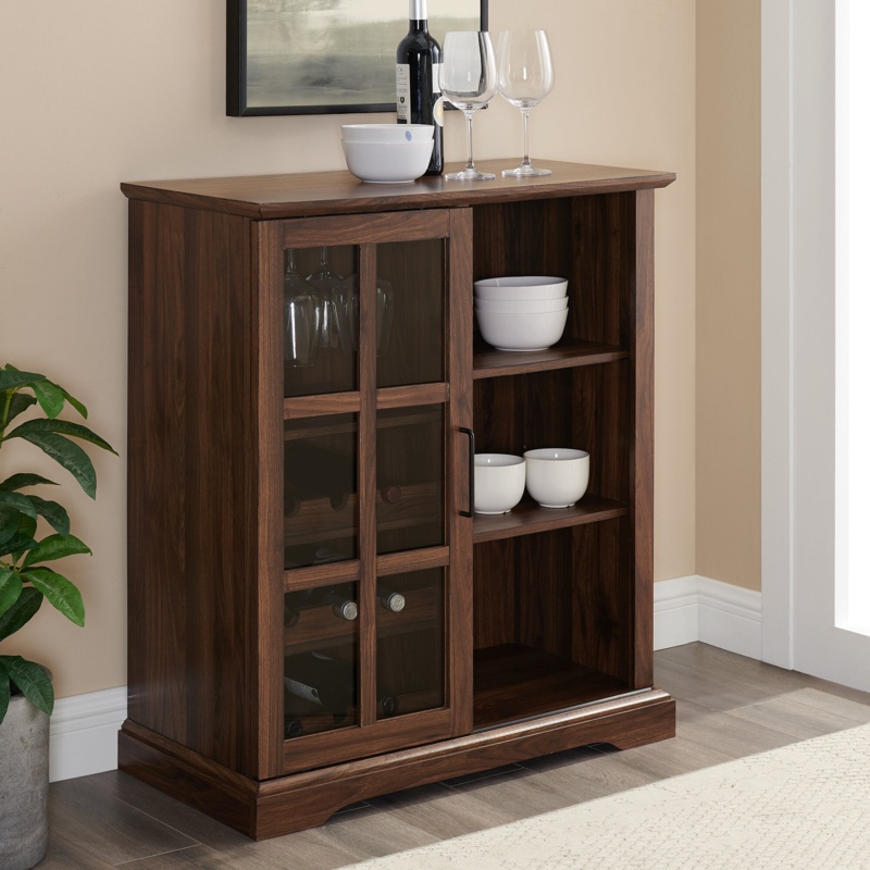 Hartwick Sliding Glass Door Bar with Wine Storage