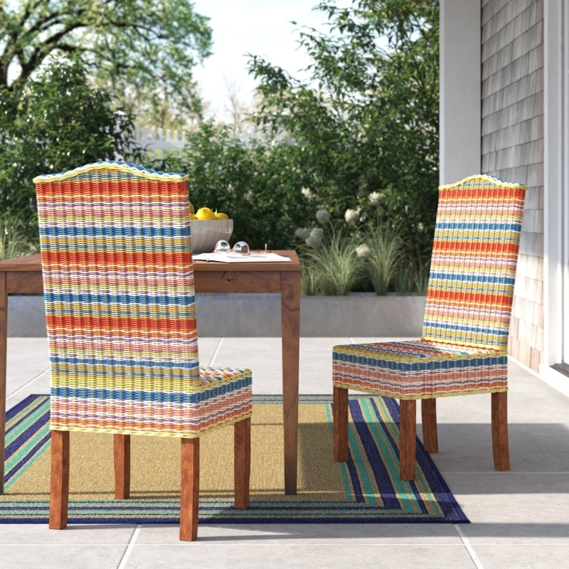 Vibrant Handwoven Rattan Side Chair