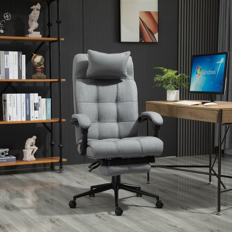 Heather Grey Ergonomic TV Chair 