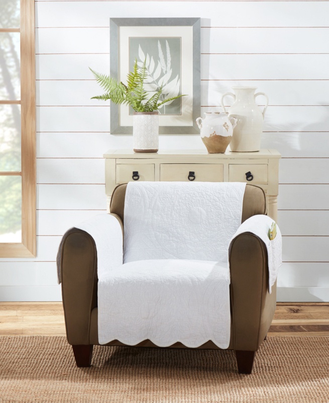 Heirloom Quilted Box Cushion Armchair Slipcover