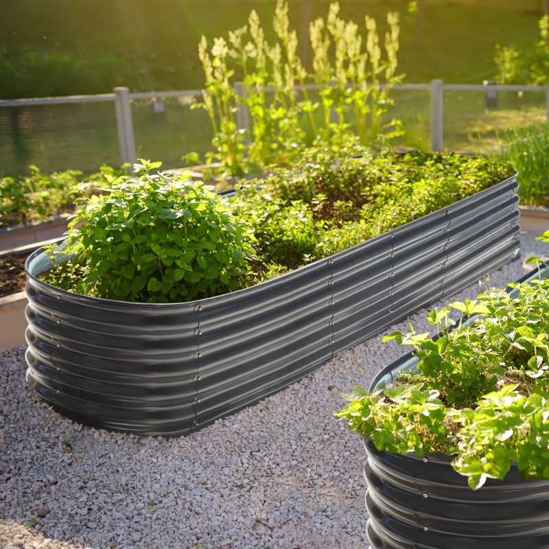 Galvanized Steel Raised Garden Bed