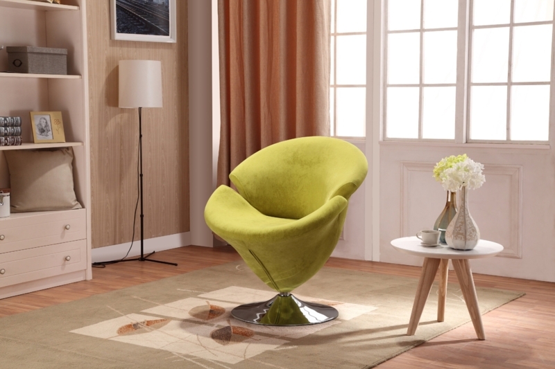 Retro-Style Velvet Barrel Chair
