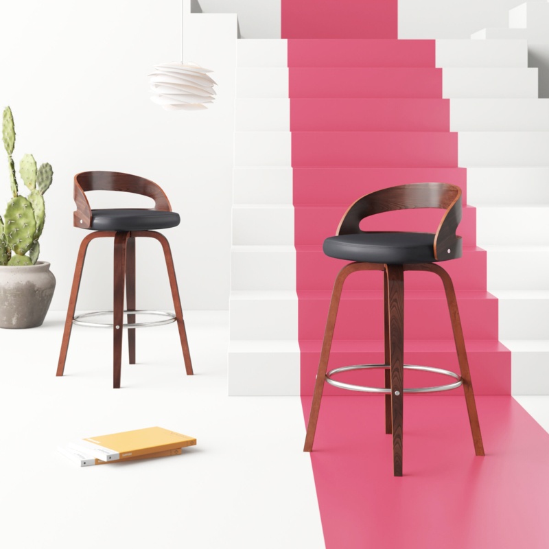 Hermina Swivel 28.2" Bar Stool