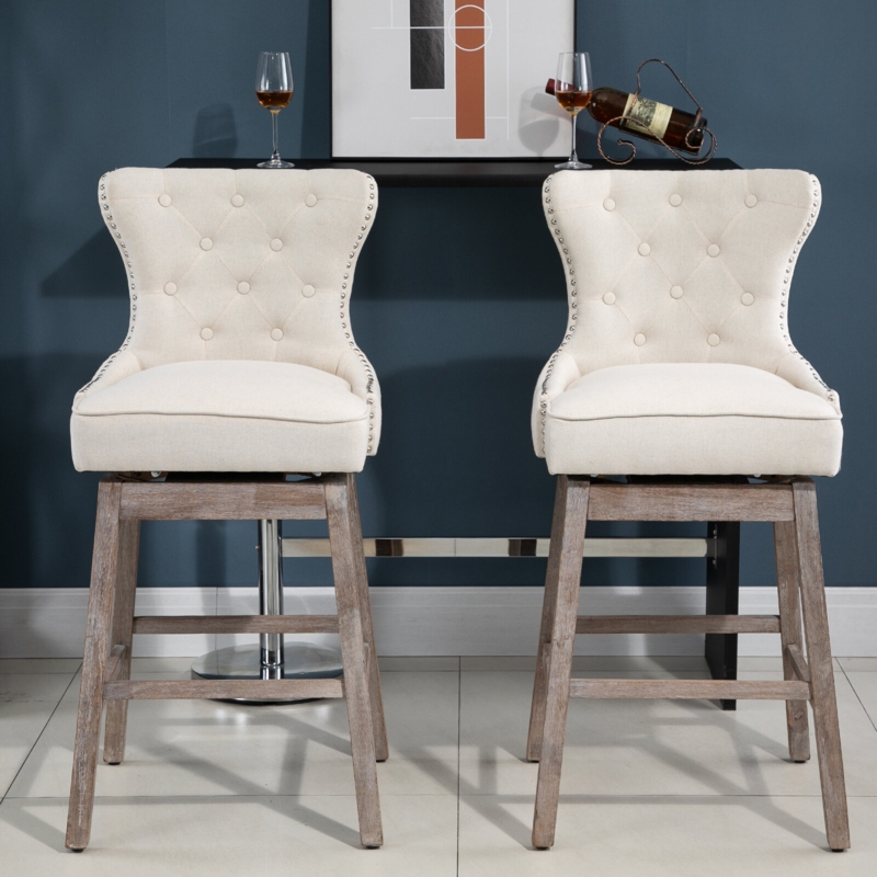 Vintage Swivel Stool Set