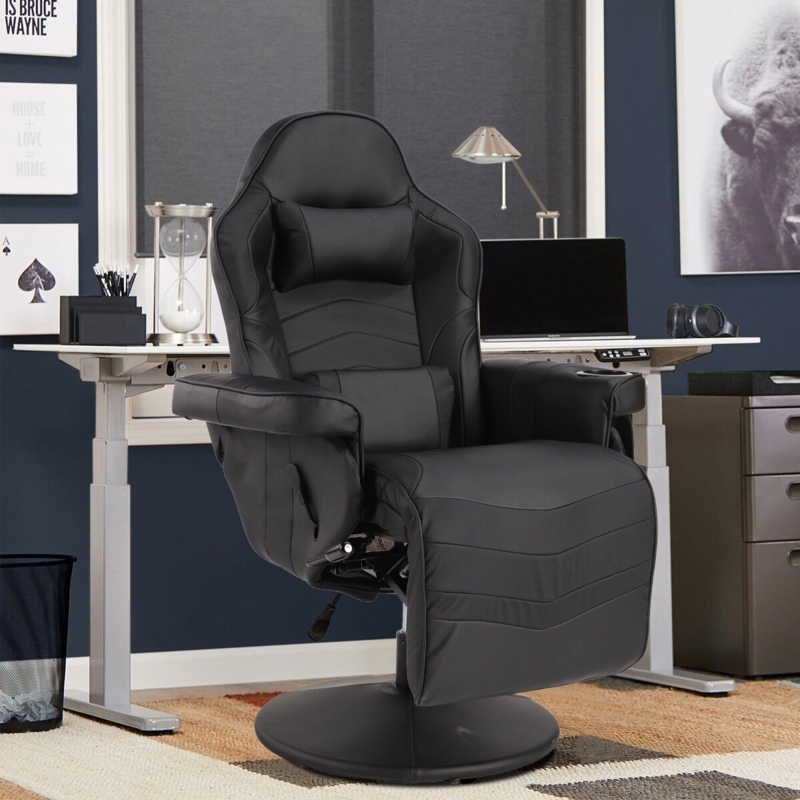 Multifunctional Reclining Gaming Chair with Massage