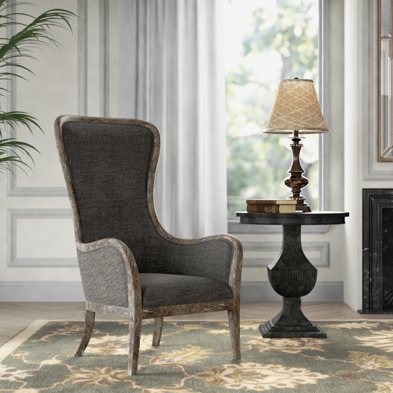 Curvilinear High-Back Armchair