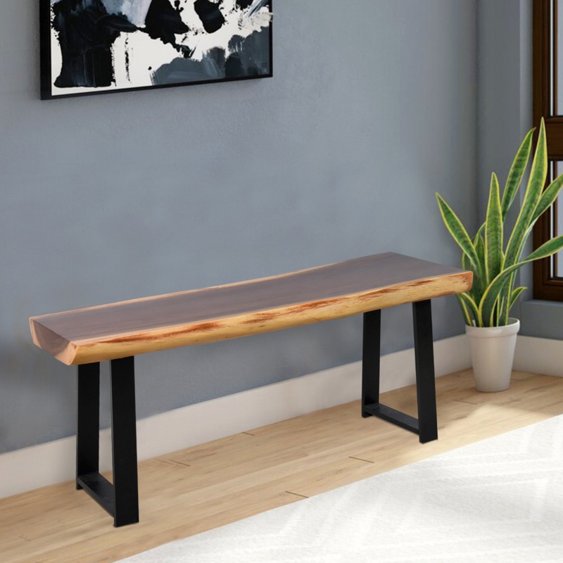 Hiddenite Solid Wood Bench