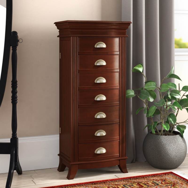 Hillesden 18'' Wide Jewelry Armoire with Mirror