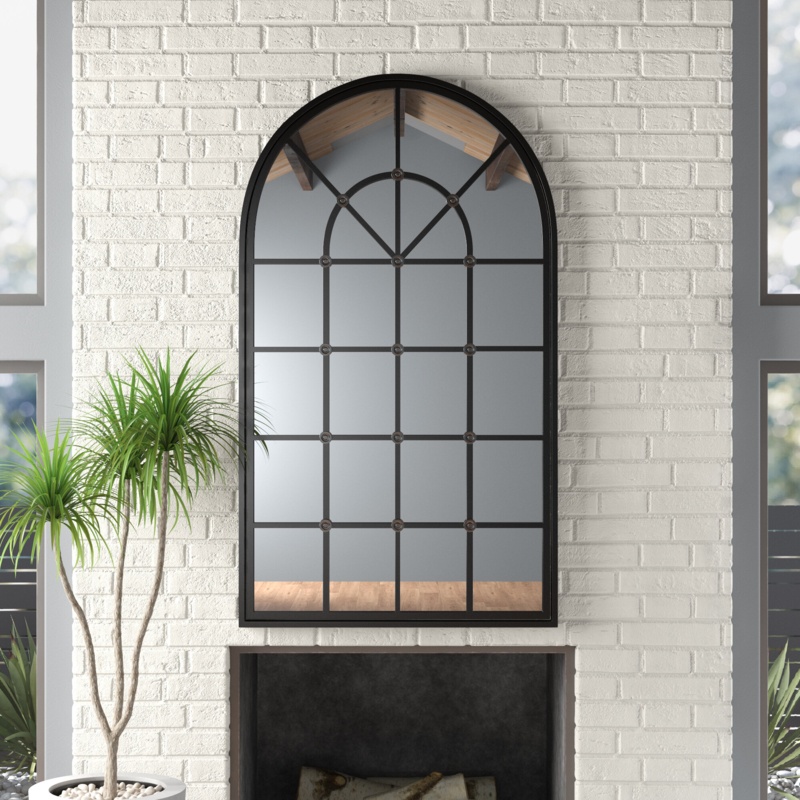 Himrod Window Pane Metal Wall Mirror