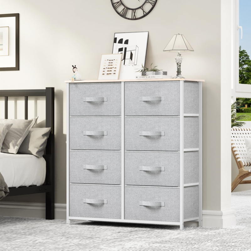 Multi-Purpose Dresser with Wooden Top