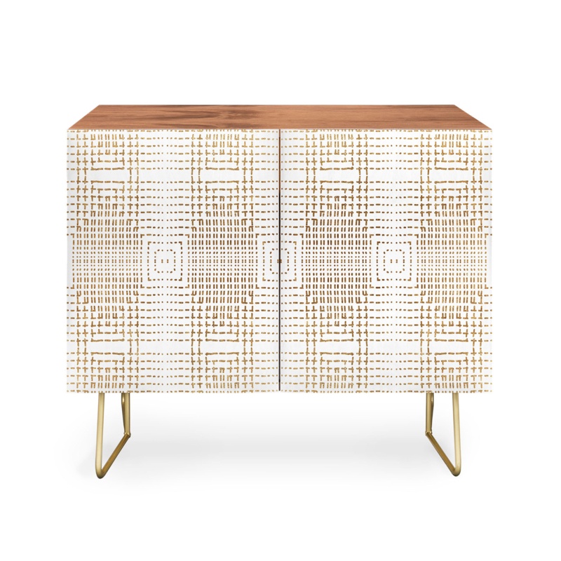 Holli Zollinger Deco Gold 2 Door Credenza Cabinet