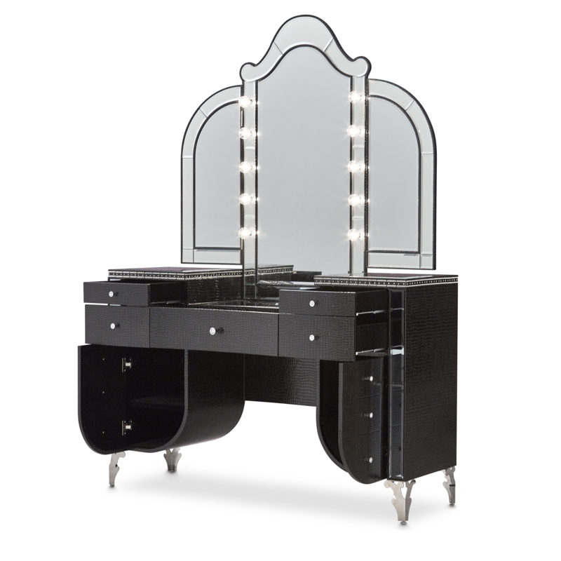 Glamour Makeup Vanity and Mirror Set
