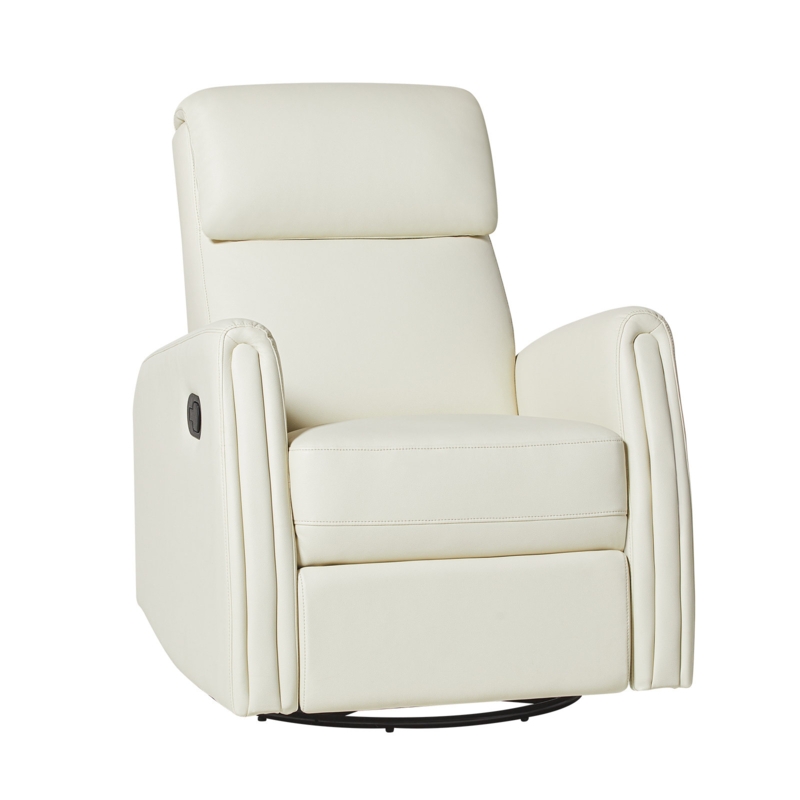Push-Back Recliner Sofa with Hidden Footrest