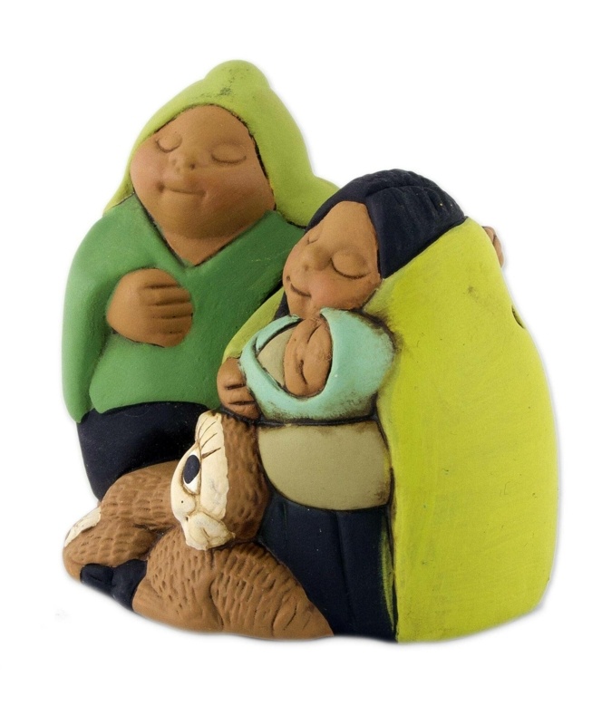 Holy Family in Peru Ceramic Nativity Scene