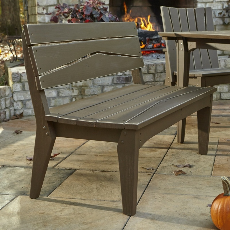 Hourglass Pine Outdoor Bench
