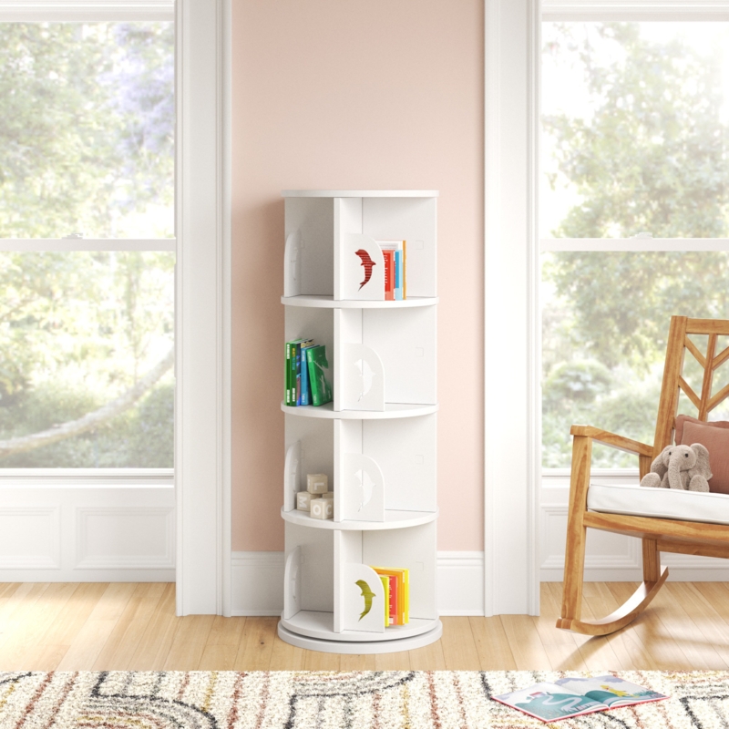 Children's Dolphin Cutout Revolving Bookshelf