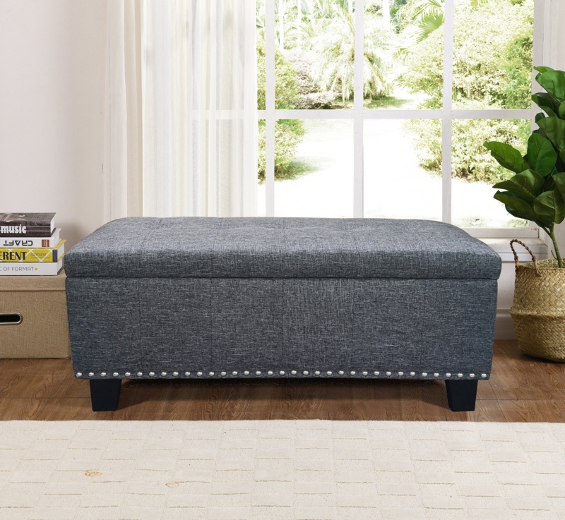 Hubler Upholstered Flip Top Storage Bench