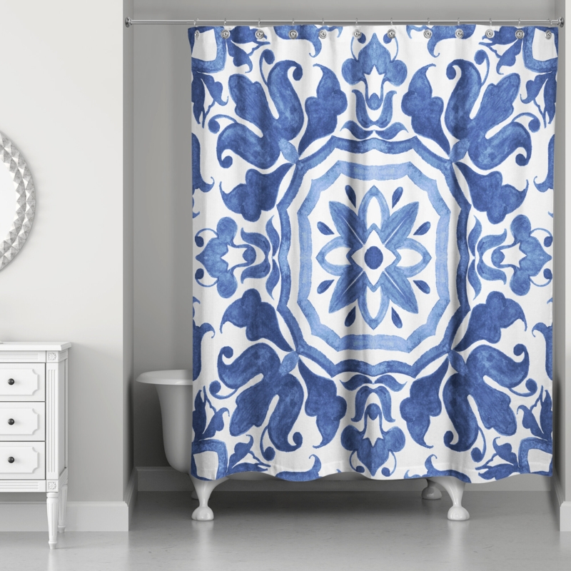 Damask Tile Shower Curtain