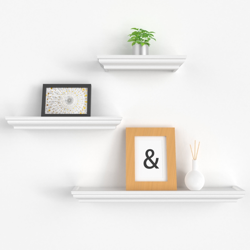 Set of 3 Floating Wall Shelves