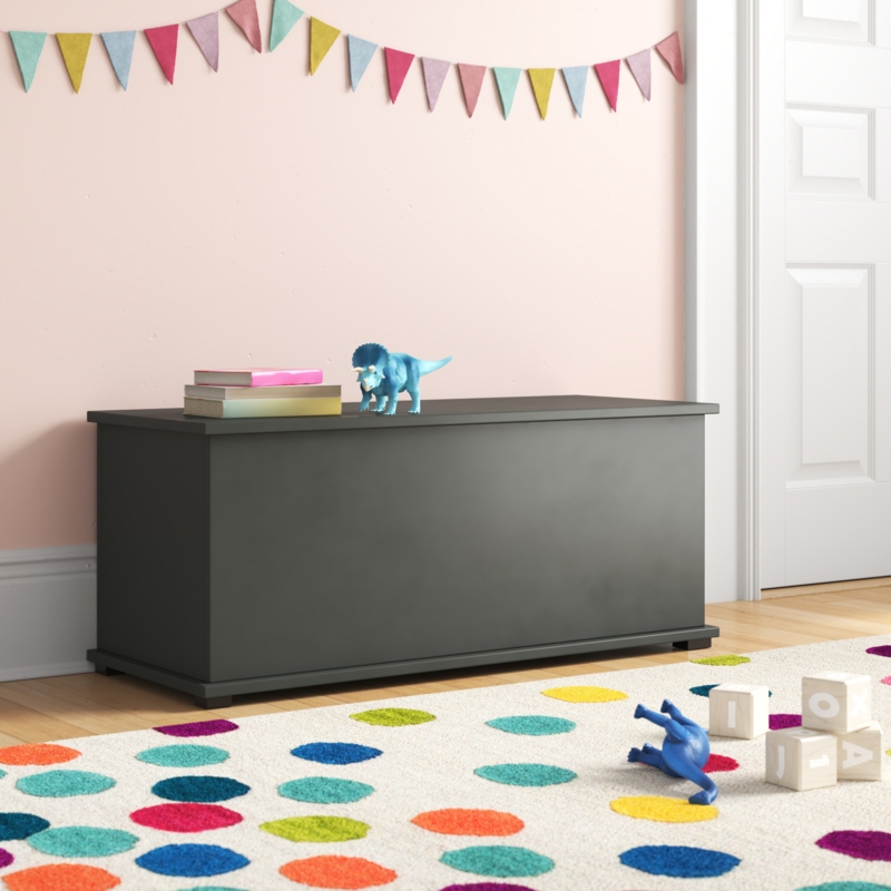 Multi-Functional Toy Box with Safety Hinge