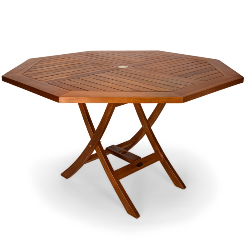 Octagon Folding Teak Table
