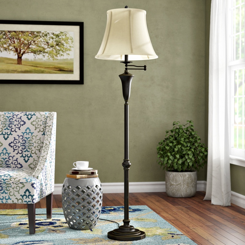 Hursey 62" Swing Arm Floor Lamp