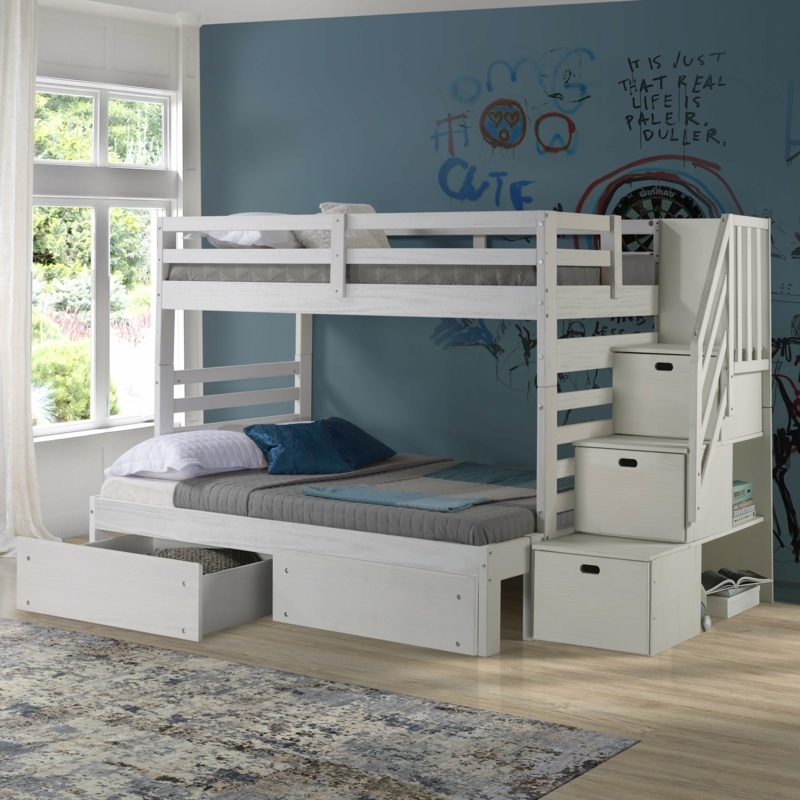 Huseman Twin Over Full Solid Wood Standard Bunk Bed by Viv + Rae™