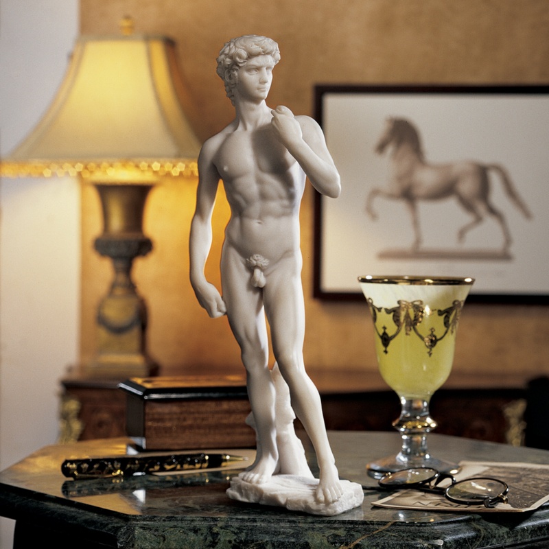 Hussey Bonded Marble David Figurine