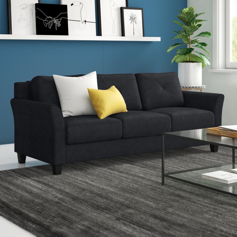 Ibiza 80.3" Curved Arm Tufted Back Sofa