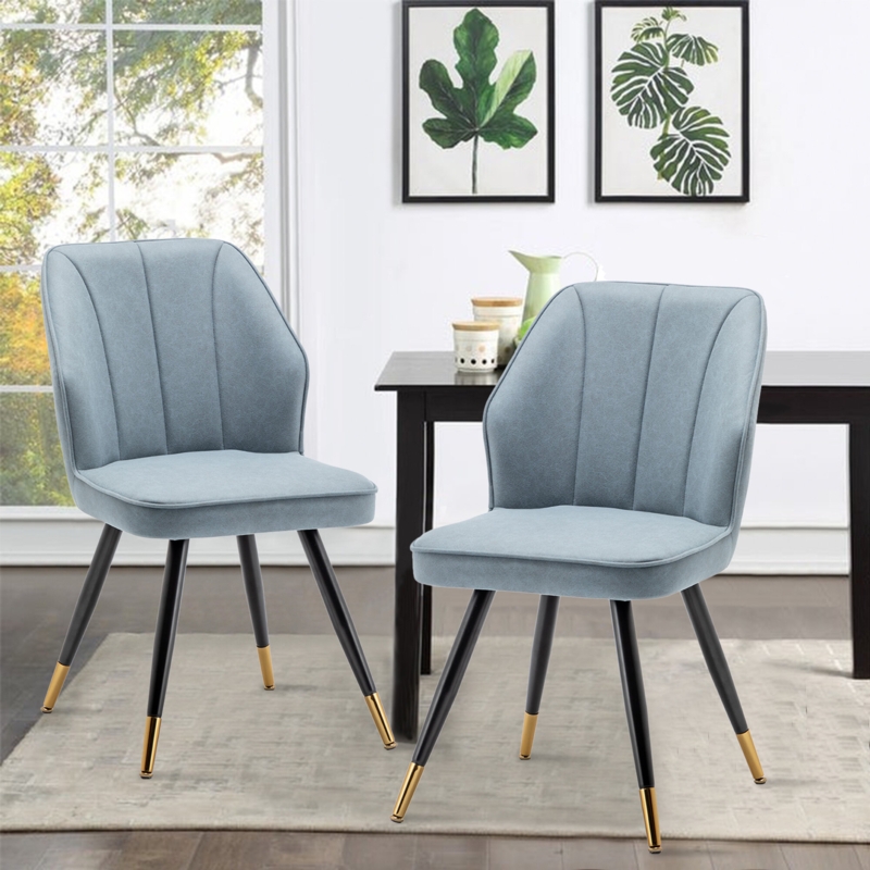 Winged-Back Leather-Alternative Chair