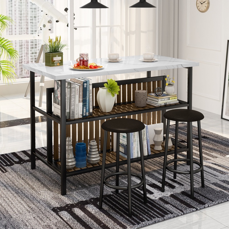 Inas 47.24'' Wide Kitchen Island Set