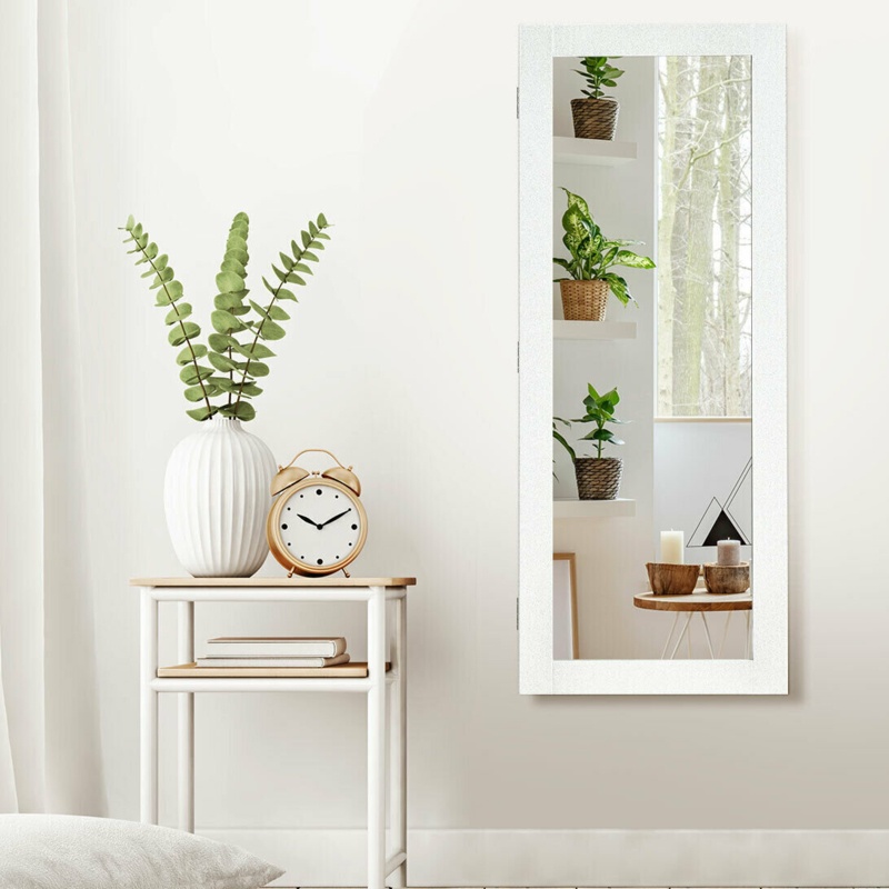 Indi 14'' Wide Wall Mounted Jewelry Armoire with Mirror