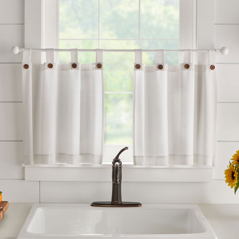 Irmlinde Cotton Tailored 30'' Kitchen Curtain