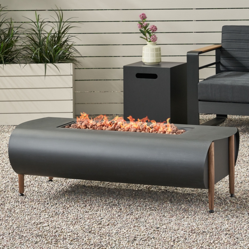 Cozy Outdoor Fire Pit with Tank Holder