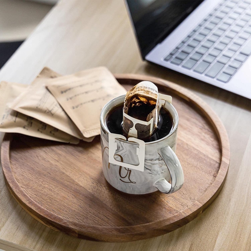 Acacia Wood Round Candle Tray