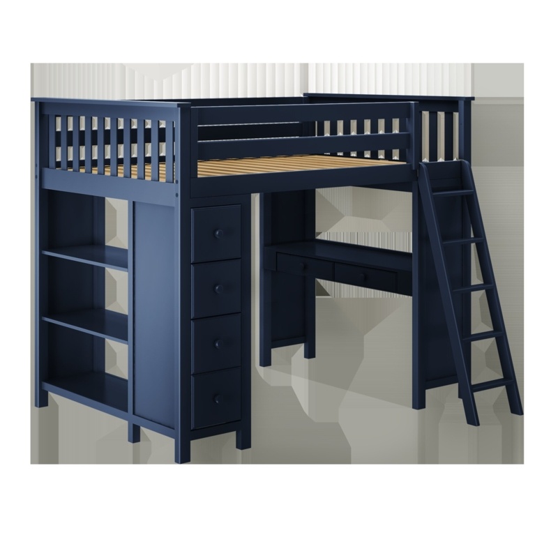 Isla Full 6 Drawer Solid Wood Loft Bed with Built-in-Desk by Sand & Stable™ Baby & Kids