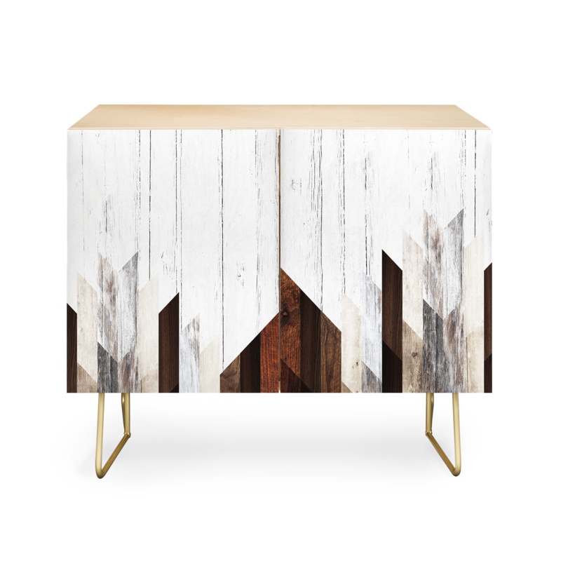 Iveta Abolina Geo Wood 3 2 Door Credenza Cabinet