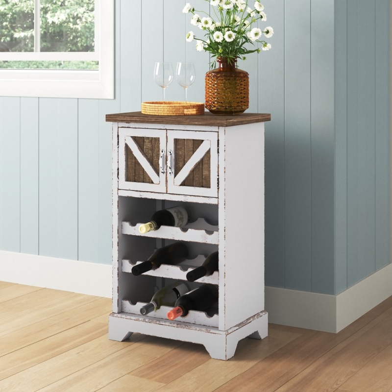 Farmhouse-Inspired Wine Cabinet