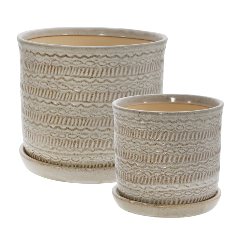 Jackie 2 - Piece Ceramic Pot Planter Set