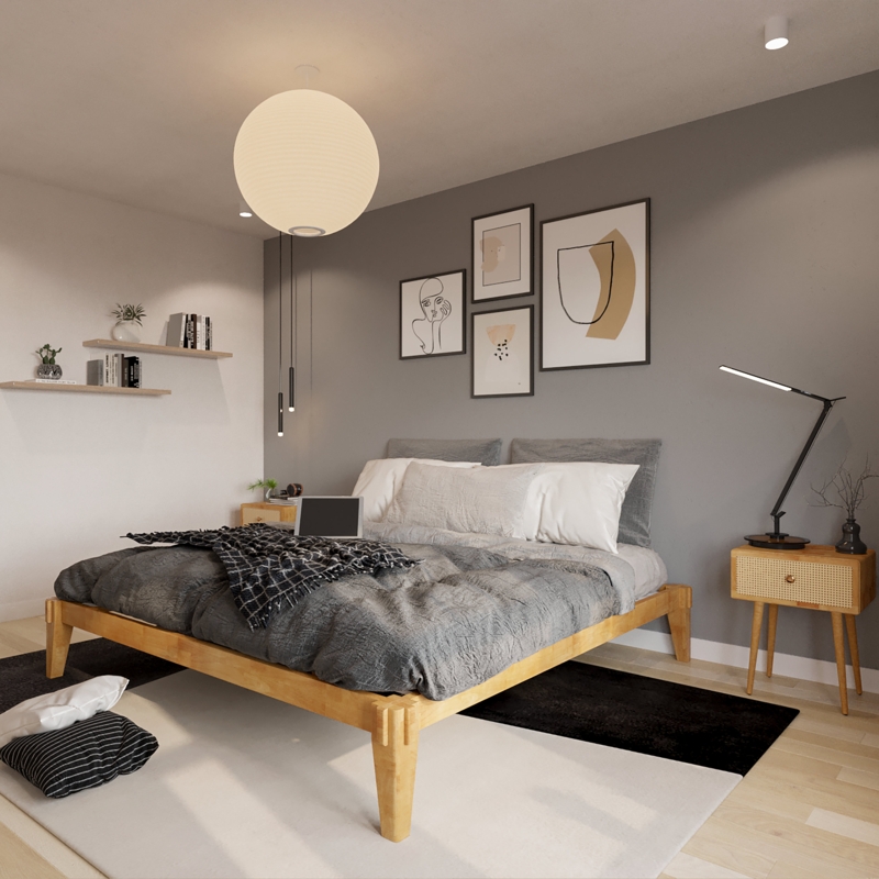 Solid Wood Platform Bed Frame