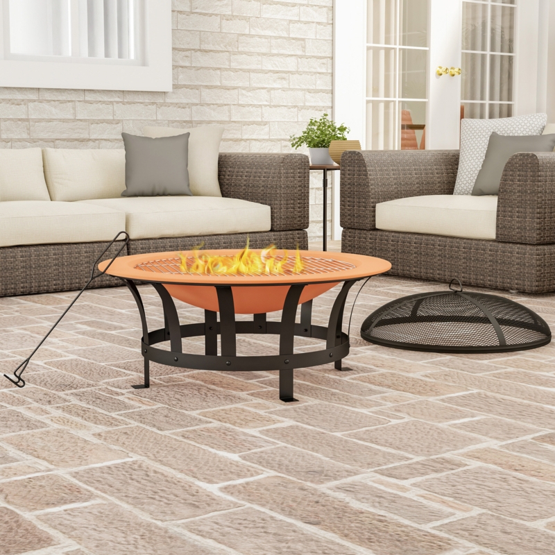 30" Copper-Colored Outdoor Fire Pit