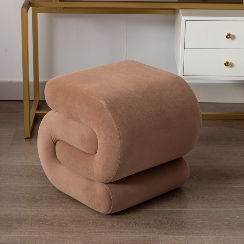 S-Shape Modern Footstool Ottoman