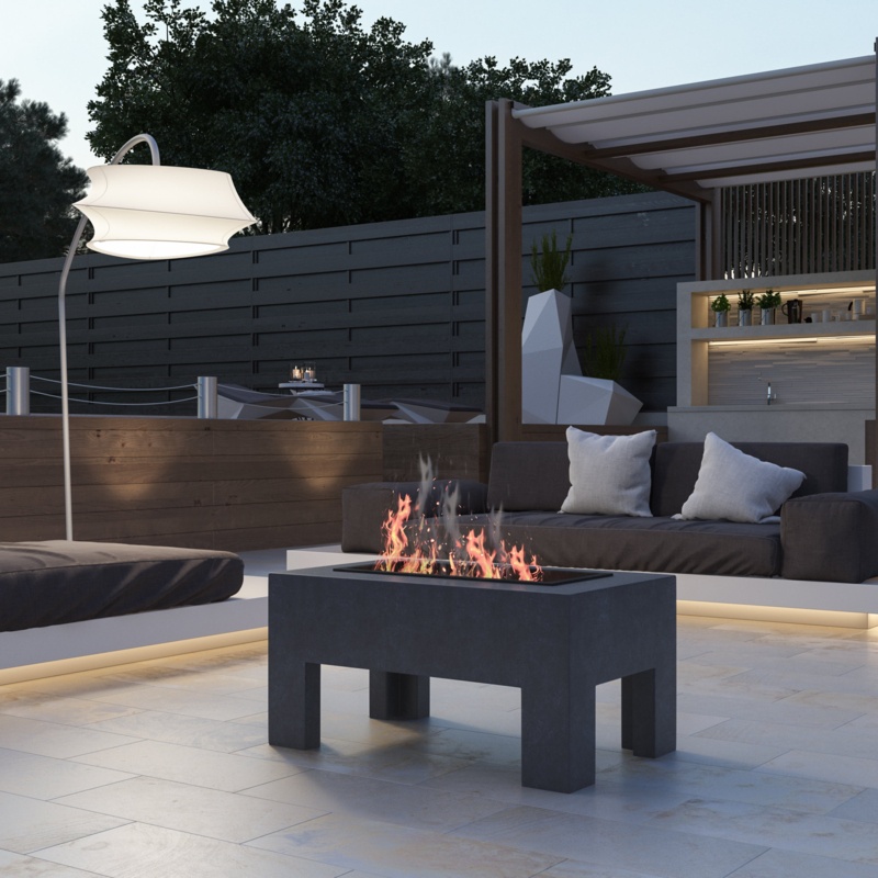 Jennabel 30.75'' H x 15.38'' W Magnesium Oxide Wood Burning Outdoor Fire Pit