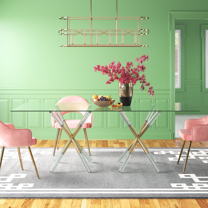 Pyramid-Inspired Glass Dining Table